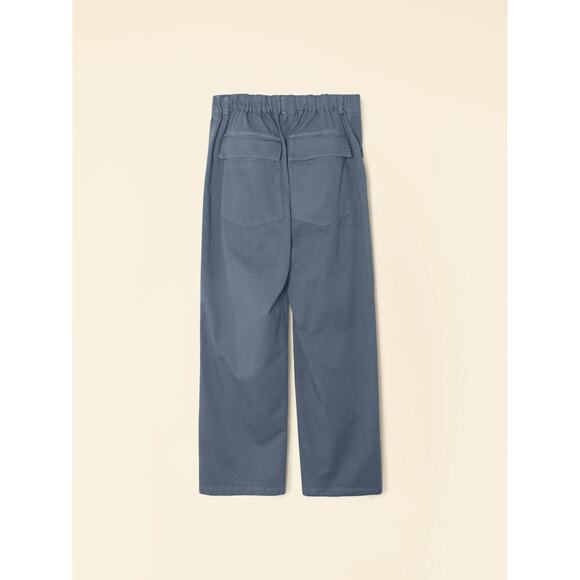 Xirena Morleigh Twill Pants Blue Storm Wide Leg Utility Trousers Size L NWT - Picture 3 of 9